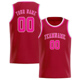 Custom Red & Pink Colors Design Sports Basketball Jersey