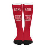 Custom Red Light Pink Knee-High Sock