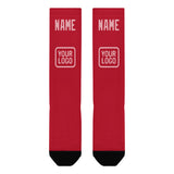 Custom Red Light Pink Knee-High Sock