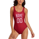 Custom Red Light Pink Swimsuit