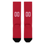 Custom Red Light Pink Knee-High Sock