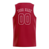Custom Red & Red Colors Design Sports Basketball Jersey