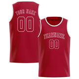 Custom Red & Red Colors Design Sports Basketball Jersey