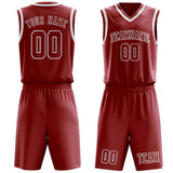 Custom Red Red Basketball Set
