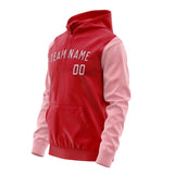 Custom Red Light Pink Hoodie 1414212114B31721
