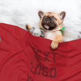 Custom Red Crimson Red Pet Blanket