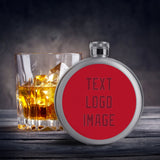 Custom Red Crimson Red Hip Flask