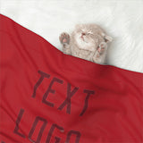 Custom Red Crimson Red Pet Blanket