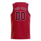 Custom Red & Crimson Red Colors Design Sports Basketball Jersey