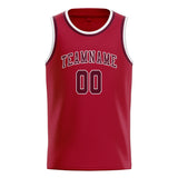 Custom Red & Crimson Red Colors Design Sports Basketball Jersey