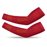 Custom Red Orange Red Arm Sleeve