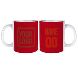 Custom Red Orange Red Mug