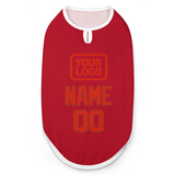 Custom Red Orange Red Pet Vest