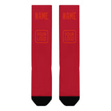 Custom Red Orange Red Knee-High Sock