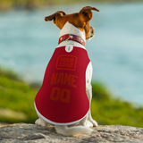 Custom Red Orange Red Pet Vest