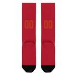 Custom Red Orange Red Knee-High Sock