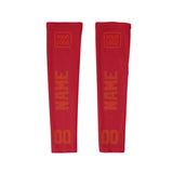 Custom Red Orange Red Arm Sleeve