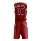Custom Red Coral Red Basketball Set