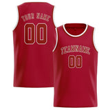 Custom Red & Coral Red Colors Design Sports Basketball Jersey