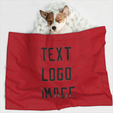 Custom Red Black Pet Blanket