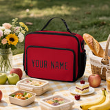 Custom Red Black Lunch Bag
