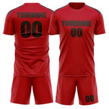 Custom Red Brown Soccer Jersey