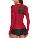 Custom Red Olive Women's Long-Sleeve Shirt