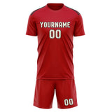 Custom Red Cream Soccer Jersey