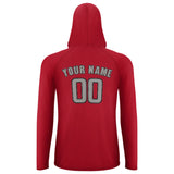 Custom Red Gray UV-Hoodie
