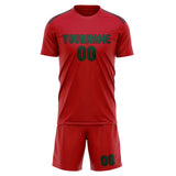 Custom Red Green Soccer Jersey