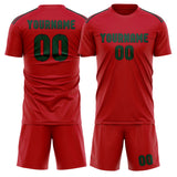 Custom Red Green Soccer Jersey