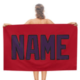 Custom Red Purple Beach Towel