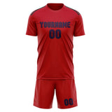 Custom Red Purple Soccer Jersey
