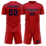 Custom Red Purple Soccer Jersey
