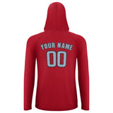 Custom Red Light Blue UV-Hoodie