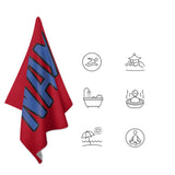Custom Red Sky Blue Beach Towel