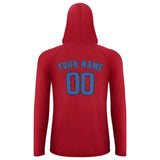 Custom Red Sky Blue UV-Hoodie