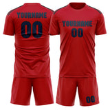 Custom Red Blue Soccer Jersey