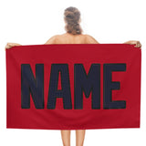 Custom Red Navy Beach Towel