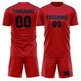 Custom Red Navy Soccer Jersey