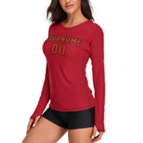 Custom Red Orange Red Women's Long-Sleeve Shirt