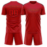 Custom Red Orange Red Soccer Jersey