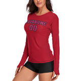 Custom Red Pink Women's Long-Sleeve Shirt