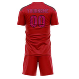 Custom Red Pink Soccer Jersey