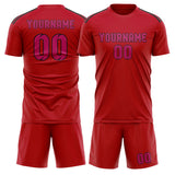 Custom Red Pink Soccer Jersey