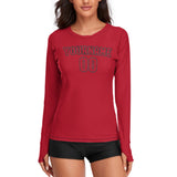Custom Red Red Women's Long-Sleeve Shirt