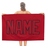 Custom Red Red Beach Towel