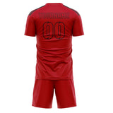 Custom Red Red Soccer Jersey