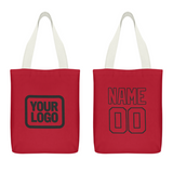 Custom Red Red Canvas Tote Bag