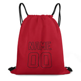Custom Red Red Drawstring Bag